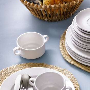 (6 sztuk) BUDGETLINE - Kubek na zupę Mammoet - 300ml - Biała - Prime Gastro