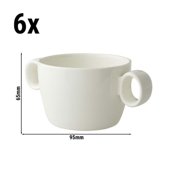 (6 sztuk) LUX - Kubek na zupę Maastricht - 300ml - kość słoniowa - Prime Gastro