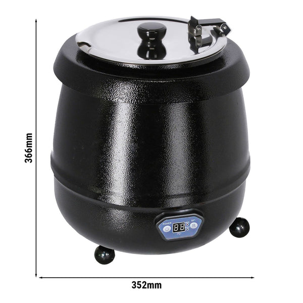 Podgrzewacz do zupy - 9 litrów - Cyfrowy - Czarny - Prime Gastro