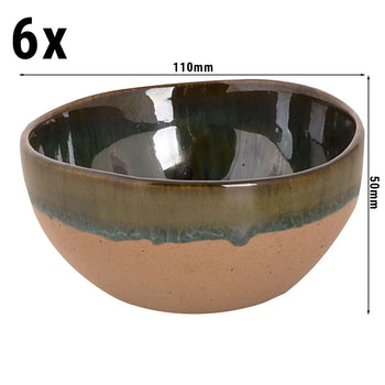 (6 sztuk) WISTERIA - Miska - Ø 11 cm - Zielony/beżowy - Prime Gastro