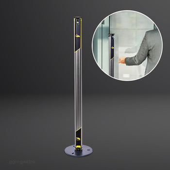 Dozownik płynu dezynfekującego i mydła - uruchamiany nożnie - 1400 ml - aluminium - Prime Gastro