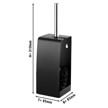 Zestaw szczotek toaletowych - Stal nierdzewna - Czarny - Prime Gastro