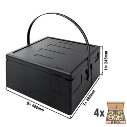 Skrzynia termoizolacyjna | Pudełko na pizzę - na 4 pizze Ø 40 cm