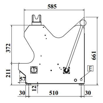 Krajalnica do chleba stołowa - grubość kromki 10 mm - 370 W - Prime Gastro