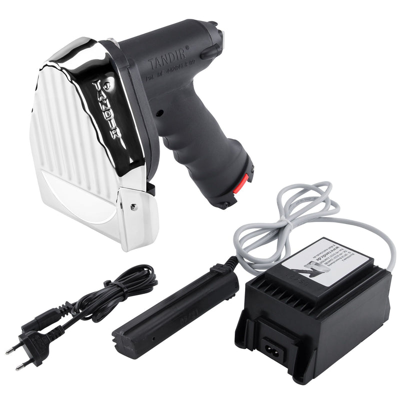 TANDIR® | Nóż do kebaba II 100 - włącznie z 2 nożami, kamieniem do ostrzenia, kablem i zasilaczem stołowym