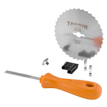 TANDIR® | Nóż do kebaba II 100 - włącznie z 2 nożami, kamieniem do ostrzenia, kablem i zasilaczem stołowym - Prime Gastro