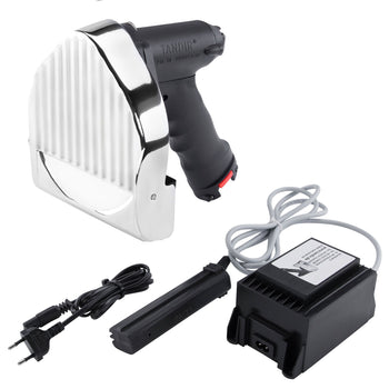 TANDIR® | Nóż do kebaba II 140 - włącznie z 2 nożami, kamieniem szlifierskim, kablem & zasilaczem stołowym - Prime Gastro