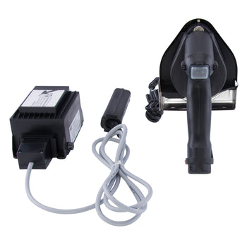 TANDIR® | Nóż do kebaba II 140 - włącznie z 2 nożami, kamieniem szlifierskim, kablem & zasilaczem stołowym - Prime Gastro