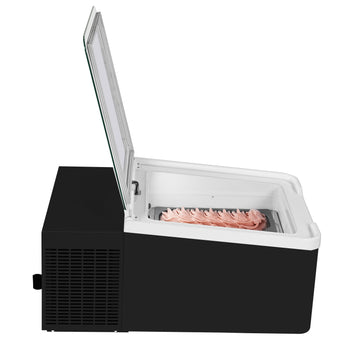 Stołowa witryna na lody - 460 mm - Statyczna - na 2x 5 litrowe pojemniki na lody - Pokrywa otwierana na stronę konsumenta - Prime Gastro