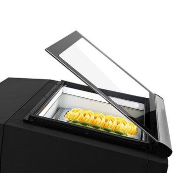 Witryna stołowa na lody - 670 mm - Statyczna - na 3 pojemniki 5 L - Pokrywa otwierana na stronę serwisową - Prime Gastro