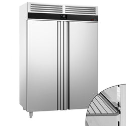 Zamrażarka ze stali nierdzewnej PREMIUM - GN 2/1 - 1400 litrów - z 2 drzwiami