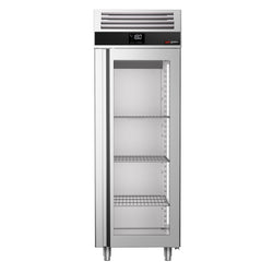 Zamrażarka ze stali nierdzewnej PREMIUM - GN 2/1 - 700 litrów - z 1 szklanymi drzwiami