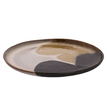 (4 sztuk) AQUAREL - Talerz płaski - Ø 280mm - Beżowy/Niebieski - Prime Gastro