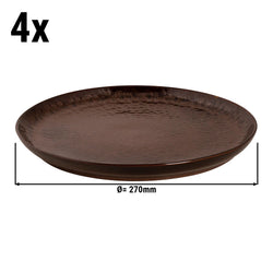 (4 sztuki) BAMA COPPER - Talerz płaski - Ø 270mm - Miedź