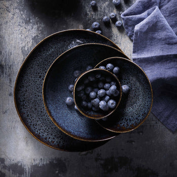 (6 sztuk) ECCENTRIC - Płaski talerz - Ø 280 mm - Niebieski benzynowy - Prime Gastro