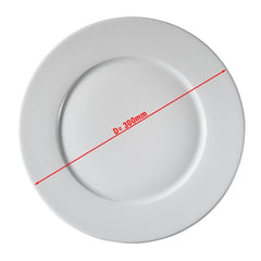 (24 pcs.) PERA White - Porcelain pizza plate - flat - Ø 300 mm