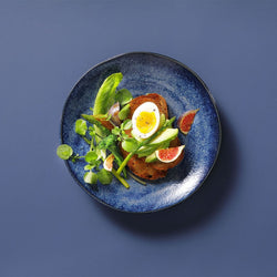 (10 sztuk) KIRYU - Talerz płaski - Ø 25,5 cm - niebieski