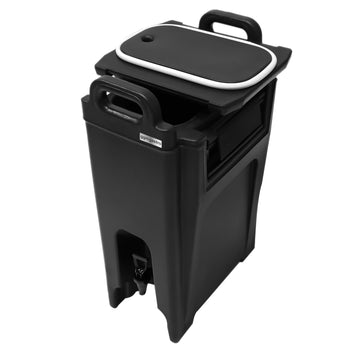 Termiczny pojemnik na napoje z kranikiem - 20 litrów / czarny - Prime Gastro