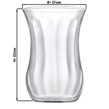 (72 sztuk) Szklanka do herbaty ze strukturą - AQUA - 120 ml - Prime Gastro