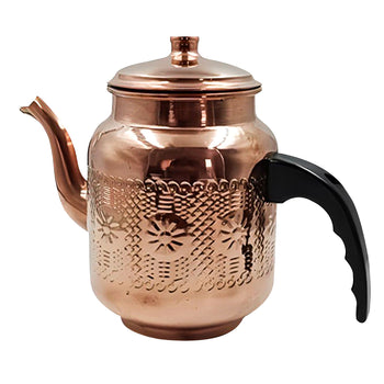 Czajniczek miedziany do herbaty - 1 litr - z pokrywką - Prime Gastro