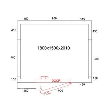 Komora mroźnicza - 1800x1500mm - 3,47m³ - włącznie z agregatem mroźniczym i kurtyną lamelową - Prime Gastro