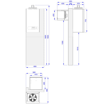Komora mroźnicza ze stali nierdzewnej - 1800x2100mm - 5,13m³ - włącznie z agregatem mroźniczym i kurtyną lamelową - Prime Gastro