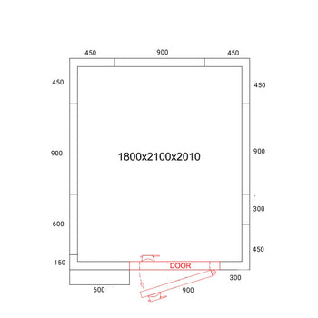 Komora mroźnicza - 1800x2100mm - 5,13m³ - włącznie z kurtyną lamelową - Prime Gastro