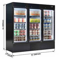 Wall-mounted freezer display case