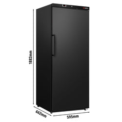 Zamrażarka do przechowywania ECO - 400 litrów - z 1 drzwiami - wnętrze drzwi z tworzywa sztucznego - czarna