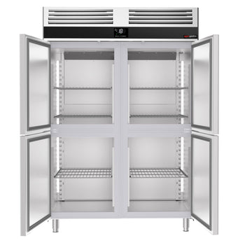 Zamrażarka ze stali nierdzewnej PREMIUM - GN 2/1 - 1400 litrów - z 4 półdrzwiami - Prime Gastro