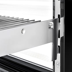 Witryna chłodnicza stołowa - 120 litrów - 700 mm - kwadratowa - z 2 półkami