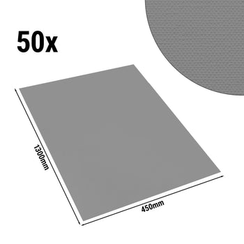 (50 sztuk) Damasceński bieżnik Porto Diamant - 45 x 130 cm - platynowoszary - Prime Gastro