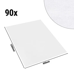 (90 sztuk) Damasceński bieżnik Tessin Atlas - 40 x 130 cm - biały