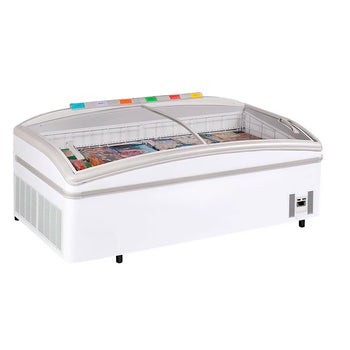 Wyspa chłodnicza & mroźnicza - 1990x920mm - 470 litrów - przesuwana szklana pokrywa - Prime Gastro