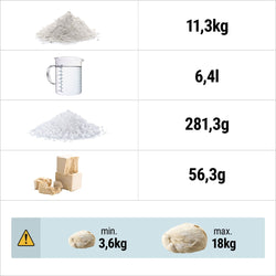 Miesiarka spiralna do ciasta - 22L / 18kg - z wyjmowaną dzieżą - z podnoszoną głowicą - do ciast ciężkich - 400V