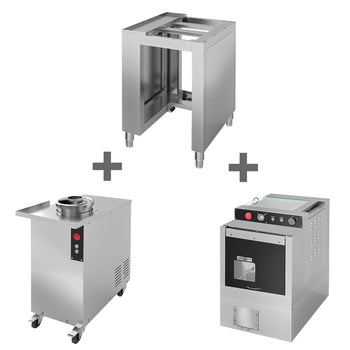 Porcjoner ciasta włącznie z zaokrąglaczem ciasta & ramą podstawy - Zakres wagowy: ~50-300g - Prime Gastro