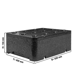 Skrzynia termoizolacyjna / Polibox - 600 x 400 x 166 mm