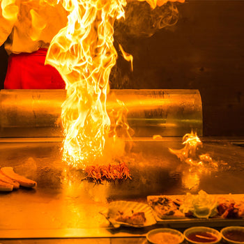 Elektryczny grill teppanyaki - 4,5 kW - Gładka płyta grillowa - Prime Gastro