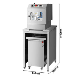 Porcjoner ciasta włącznie z zaokrąglaczem ciasta & podstawą - Zakres wagowy: ~50 - 800g