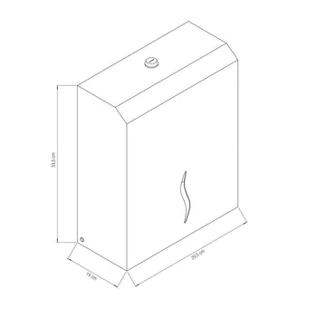 Dozownik ręczników papierowych z czujnikiem - do rolek materiałowych - stal nierdzewna - czarny - Prime Gastro