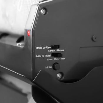 Dozownik ręczników papierowych z czujnikiem - do rolek materiałowych - stal nierdzewna - czarny - Prime Gastro