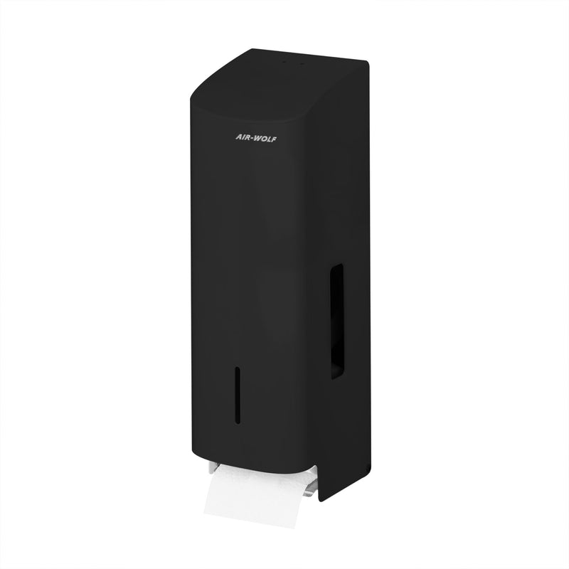 AIR - WOLF | Dozownik papieru toaletowego - na 3 rolki - stal nierdzewna - czarny matowy