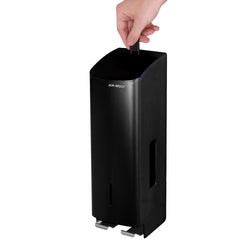 AIR - WOLF | Dozownik papieru toaletowego - na 3 rolki - stal nierdzewna - czarny matowy