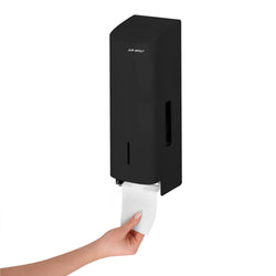 AIR - WOLF | Dozownik papieru toaletowego - na 3 rolki - stal nierdzewna - czarny matowy