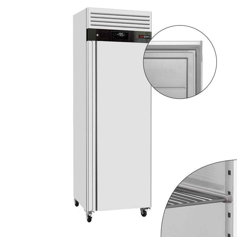 Zamrażarka ze stali nierdzewnej ECO - 600 litrów - z 1 drzwiami - wewnętrzne drzwi z tworzywa sztucznego