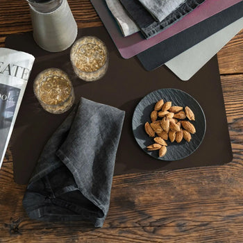 (144 szt.) Podkładka na stół James - w eleganckim wyglądzie skóry - 33 x 46 cm - mokka - Prime Gastro