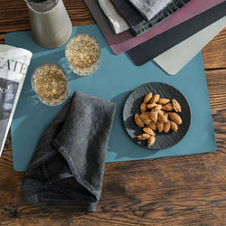 (144 szt.) Podkładka na stół James - elegancki wygląd skóry - 33 x 46 cm - petrol