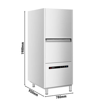 Dwuścienna zmywarka do garnków - cyfrowa - 16,7 kW - z detergentem & pompą spustową - Prime Gastro