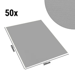 (50 sztuk) Damasceńska podkładka na stół Porto Diamant - 30 x 45 cm - platynowoszara