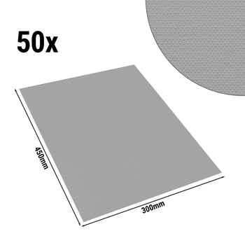 (50 sztuk) Damasceńska podkładka na stół Porto Diamant - 30 x 45 cm - platynowoszara - Prime Gastro